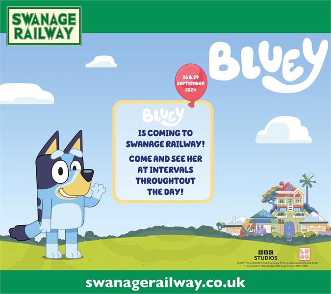 Bluey Visits Swanage Railway