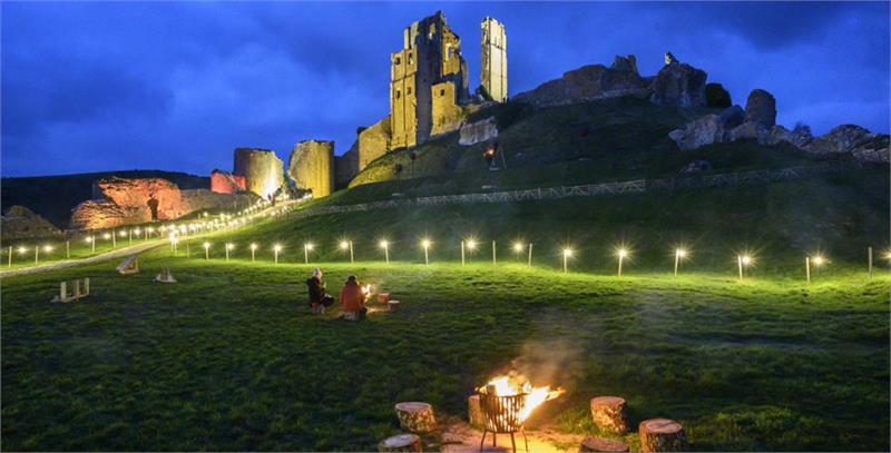 Winter Lights at Corfe Castle