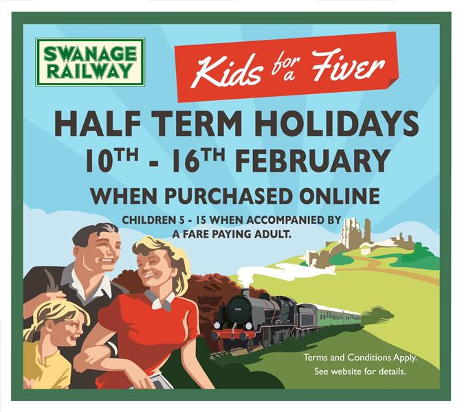 Kids for a fiver at Swanage Railway