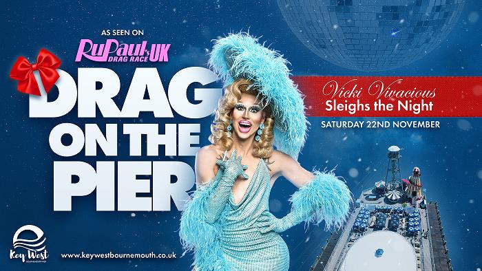 Drag On The Pier Vicki Vivacious Sleighs the Night